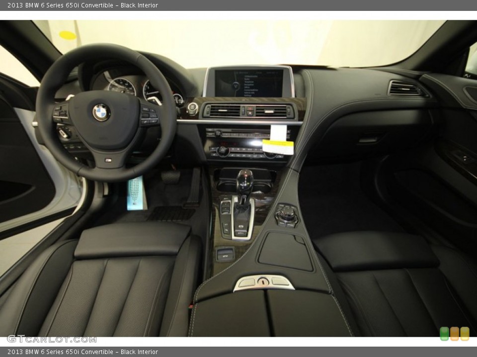 Black Interior Dashboard for the 2013 BMW 6 Series 650i Convertible #72049747