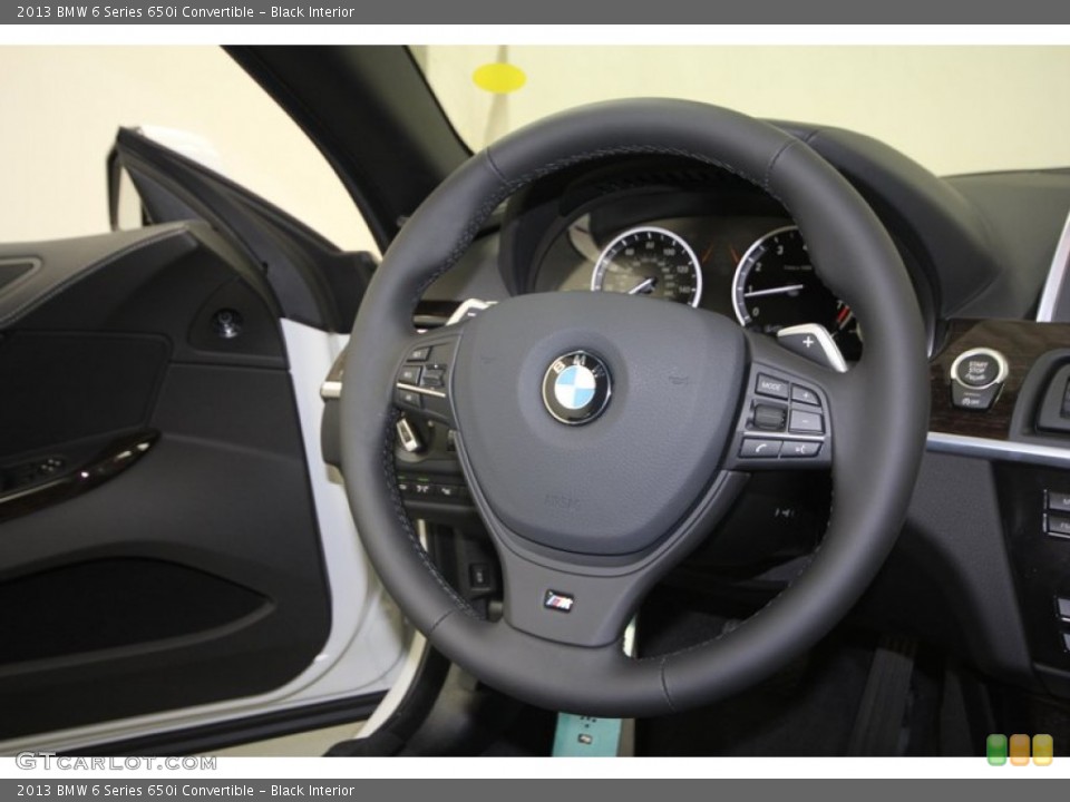 Black Interior Steering Wheel for the 2013 BMW 6 Series 650i Convertible #72050255
