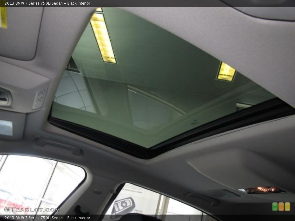 Black Interior Sunroof for the 2013 BMW 7 Series 750Li Sedan #72050818