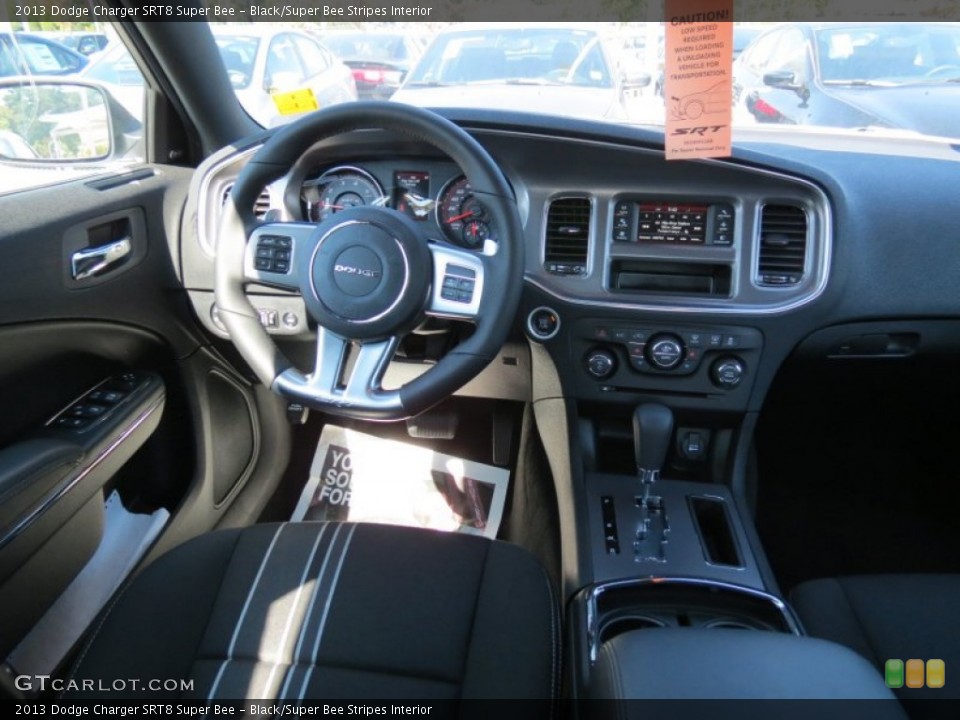 Black/Super Bee Stripes Interior Dashboard for the 2013 Dodge Charger SRT8 Super Bee #72053959