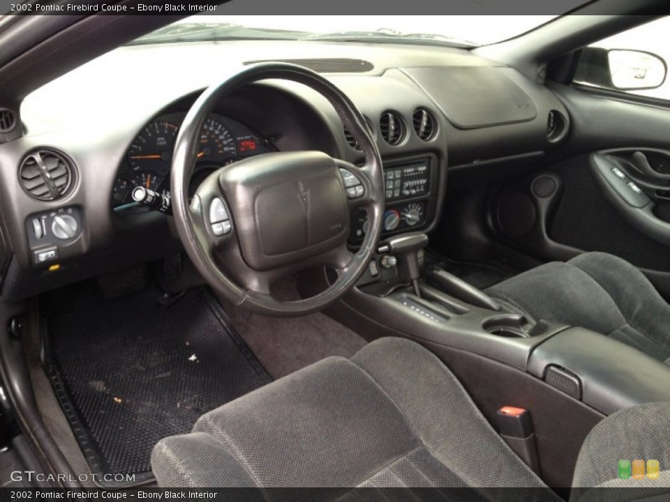 Ebony Black Interior Prime Interior for the 2002 Pontiac Firebird Coupe #72056803