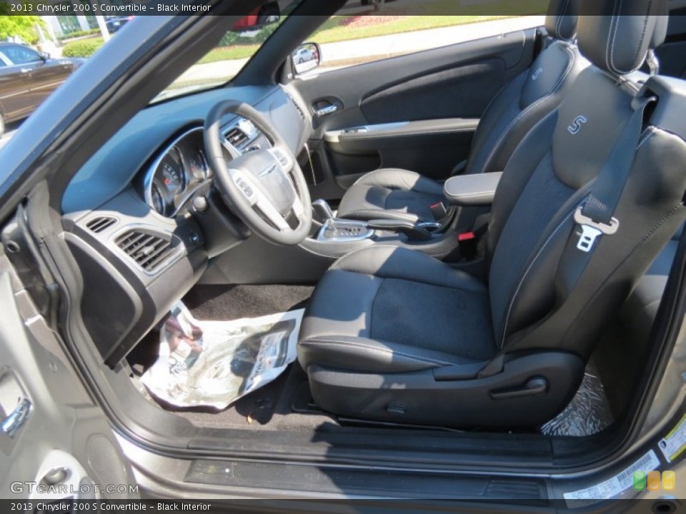 Black Interior Front Seat for the 2013 Chrysler 200 S Convertible #72057427
