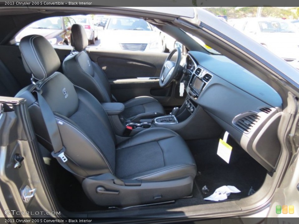Black Interior Front Seat for the 2013 Chrysler 200 S Convertible #72057451