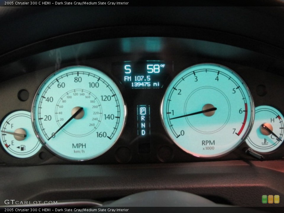 Dark Slate Gray/Medium Slate Gray Interior Gauges for the 2005 Chrysler 300 C HEMI #72060874