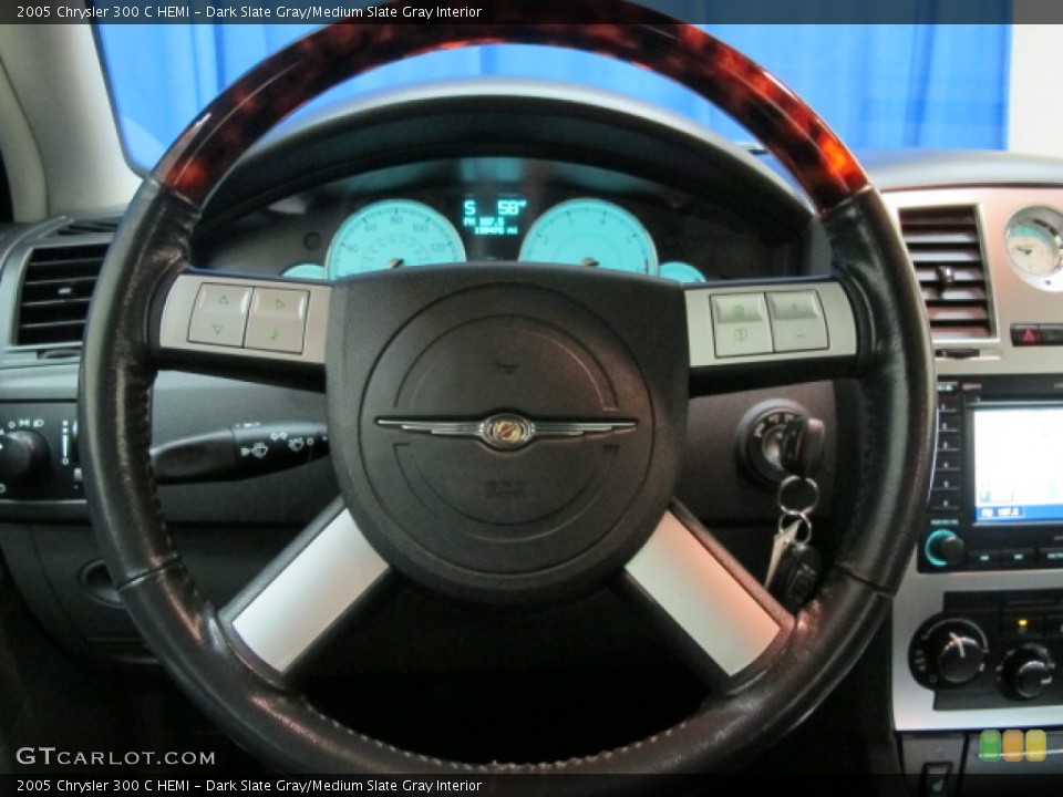 Dark Slate Gray/Medium Slate Gray Interior Steering Wheel for the 2005 Chrysler 300 C HEMI #72061033