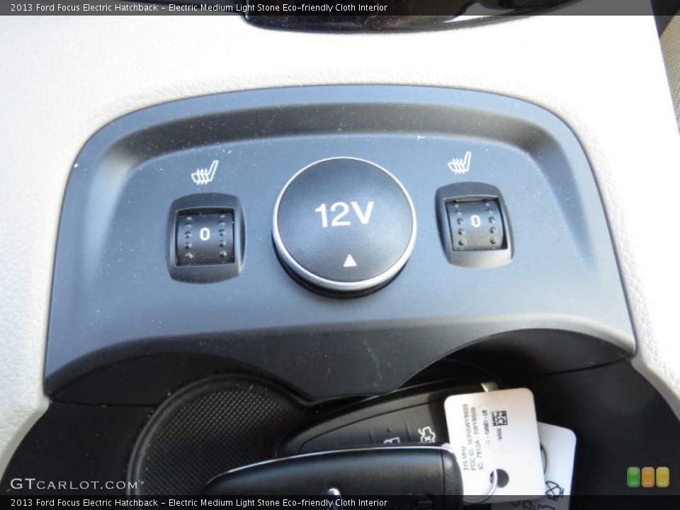 Electric Medium Light Stone Eco-friendly Cloth Interior Controls for the 2013 Ford Focus Electric Hatchback #72062623