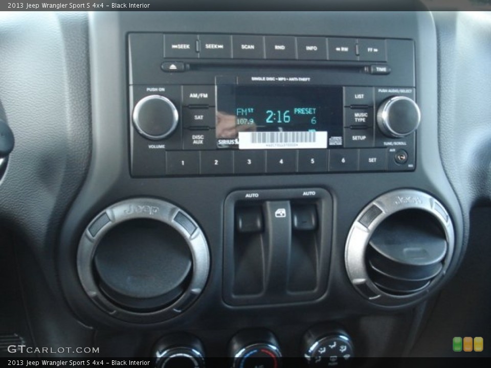 Black Interior Controls for the 2013 Jeep Wrangler Sport S 4x4 #72064822