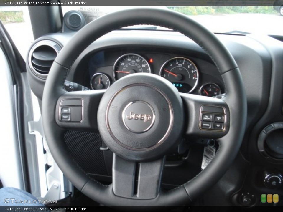 Black Interior Steering Wheel for the 2013 Jeep Wrangler Sport S 4x4 #72064882