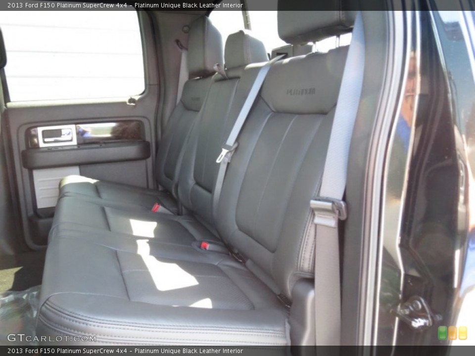 Platinum Unique Black Leather Interior Rear Seat for the 2013 Ford F150 Platinum SuperCrew 4x4 #72068239