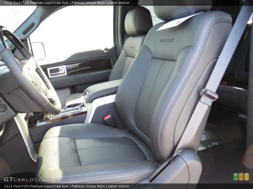 Platinum Unique Black Leather Interior Front Seat for the 2013 Ford F150 Platinum SuperCrew 4x4 #72068290