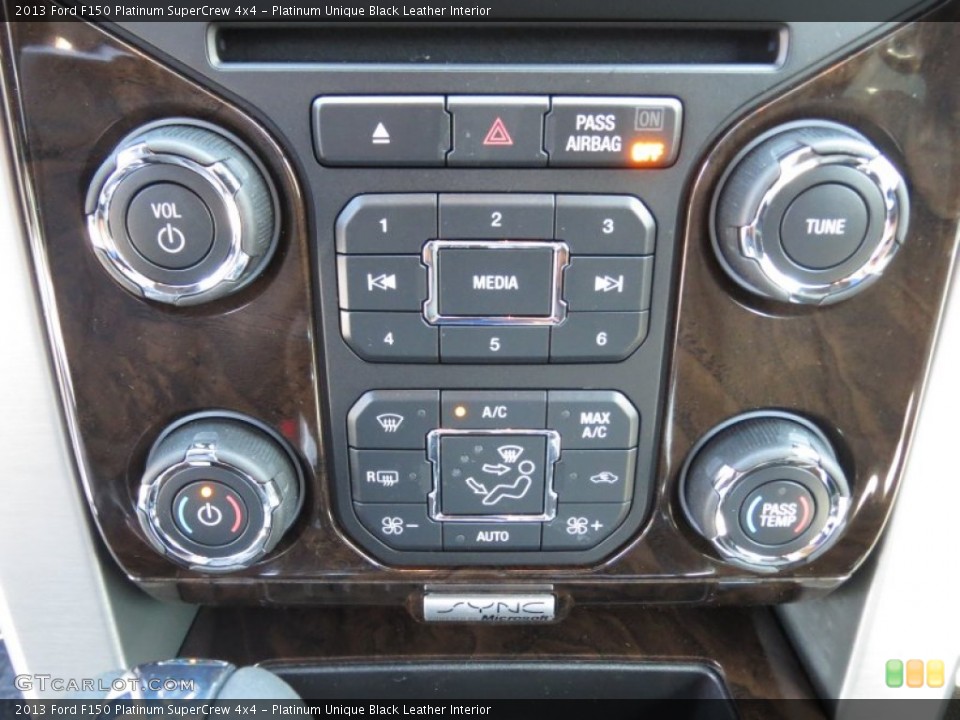 Platinum Unique Black Leather Interior Controls for the 2013 Ford F150 Platinum SuperCrew 4x4 #72068438