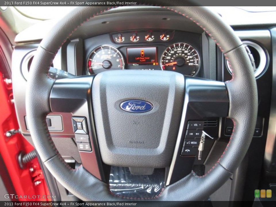 FX Sport Appearance Black/Red Interior Steering Wheel for the 2013 Ford F150 FX4 SuperCrew 4x4 #72071167