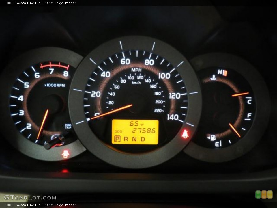 Sand Beige Interior Gauges for the 2009 Toyota RAV4 I4 #72073051
