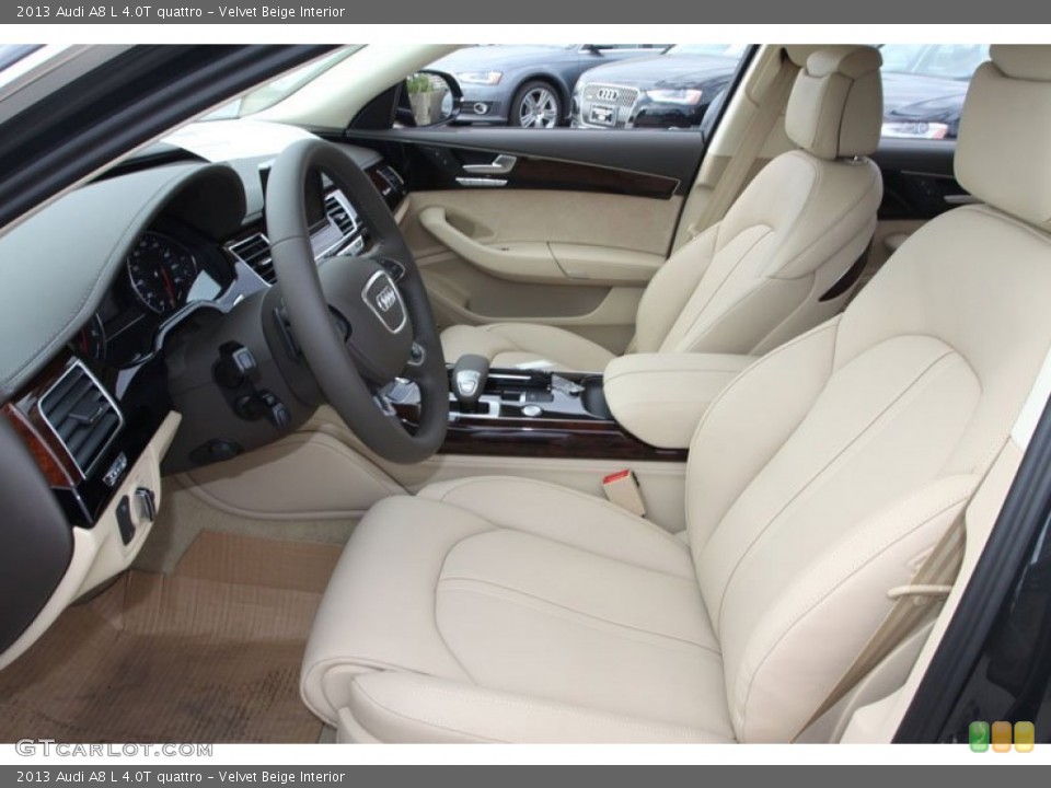 Velvet Beige Interior Front Seat for the 2013 Audi A8 L 4.0T quattro #72073797