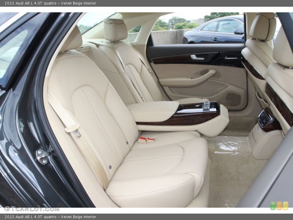 Velvet Beige Interior Rear Seat for the 2013 Audi A8 L 4.0T quattro #72074137