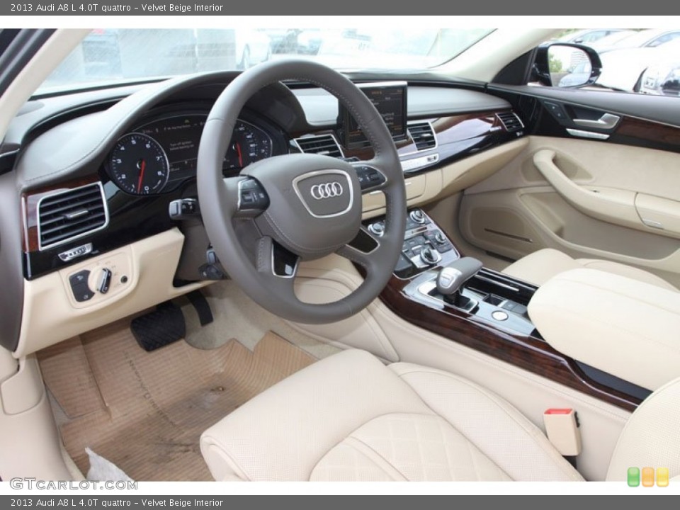 Velvet Beige Interior Prime Interior for the 2013 Audi A8 L 4.0T quattro #72074503