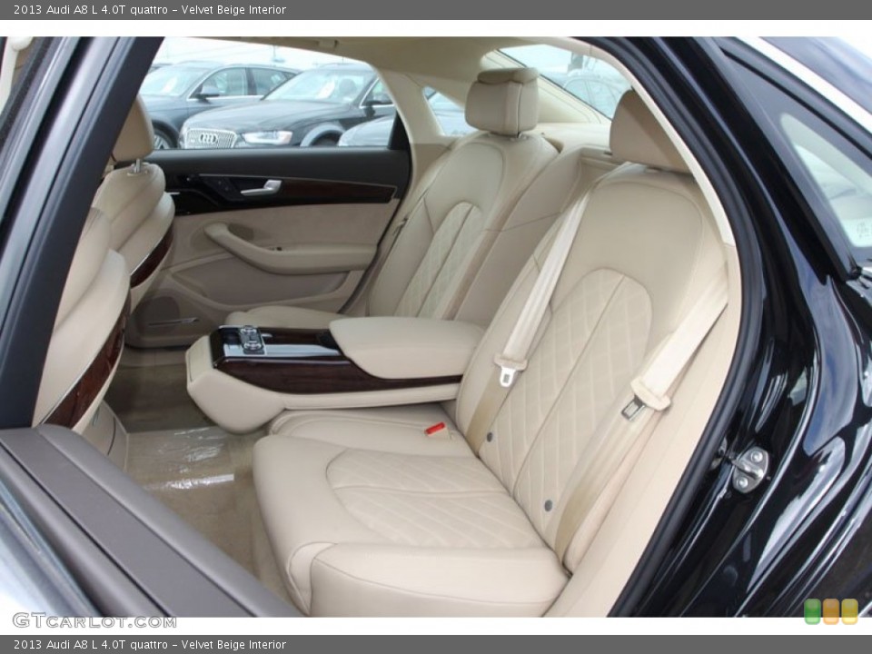 Velvet Beige Interior Rear Seat for the 2013 Audi A8 L 4.0T quattro #72074552