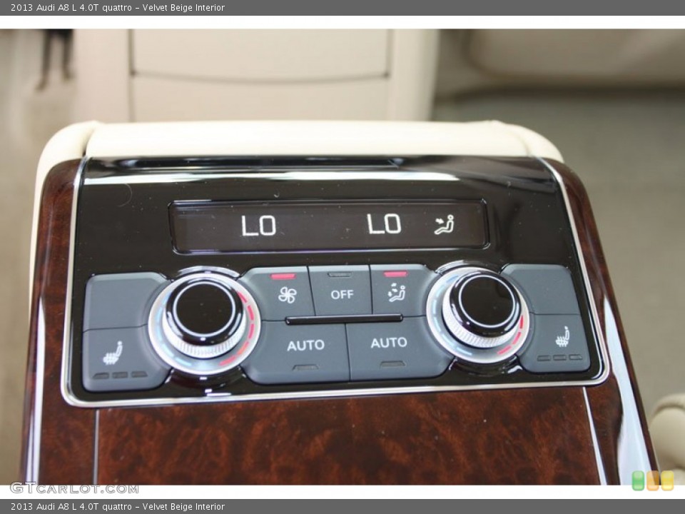 Velvet Beige Interior Controls for the 2013 Audi A8 L 4.0T quattro #72074599