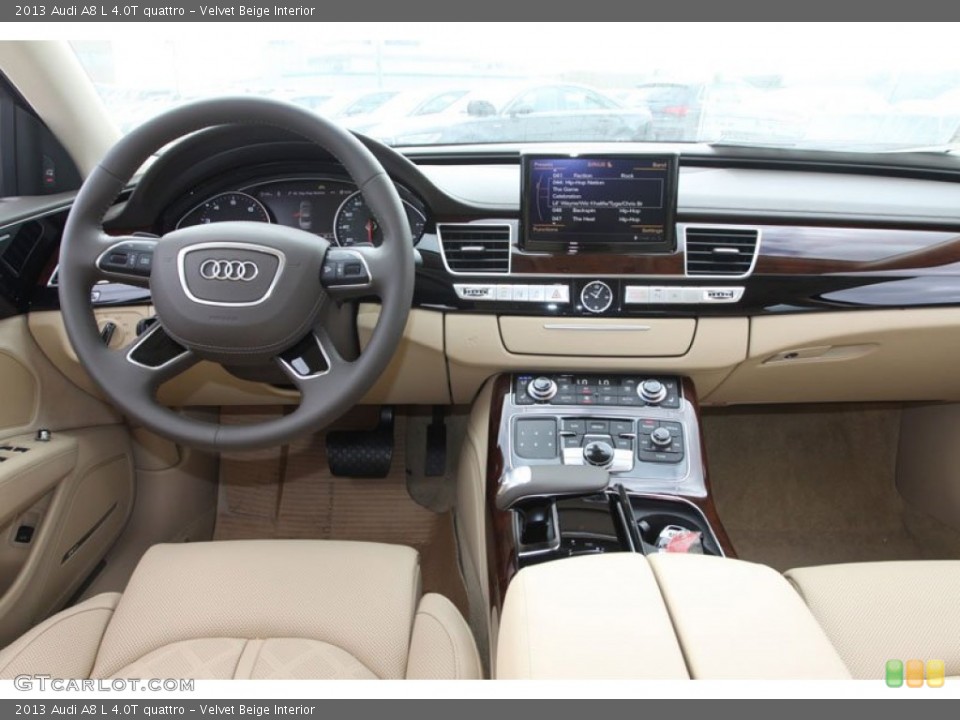 Velvet Beige Interior Dashboard for the 2013 Audi A8 L 4.0T quattro #72074629