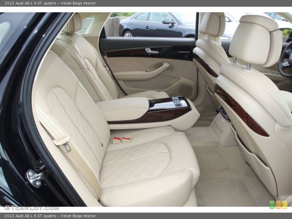 Velvet Beige Interior Rear Seat for the 2013 Audi A8 L 4.0T quattro #72074852