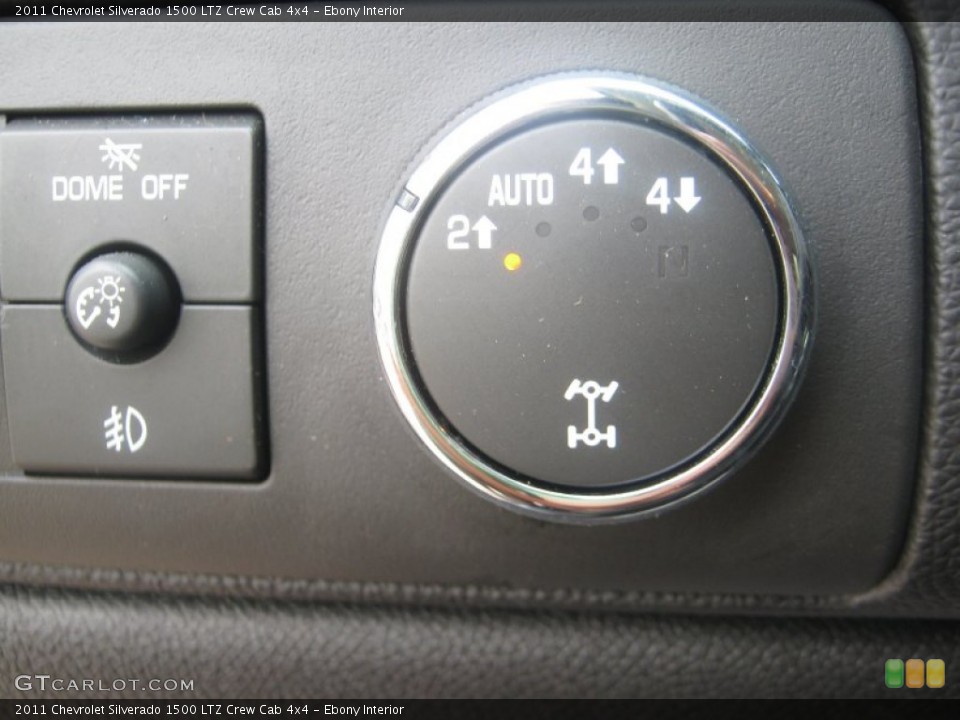 Ebony Interior Controls for the 2011 Chevrolet Silverado 1500 LTZ Crew Cab 4x4 #72076281