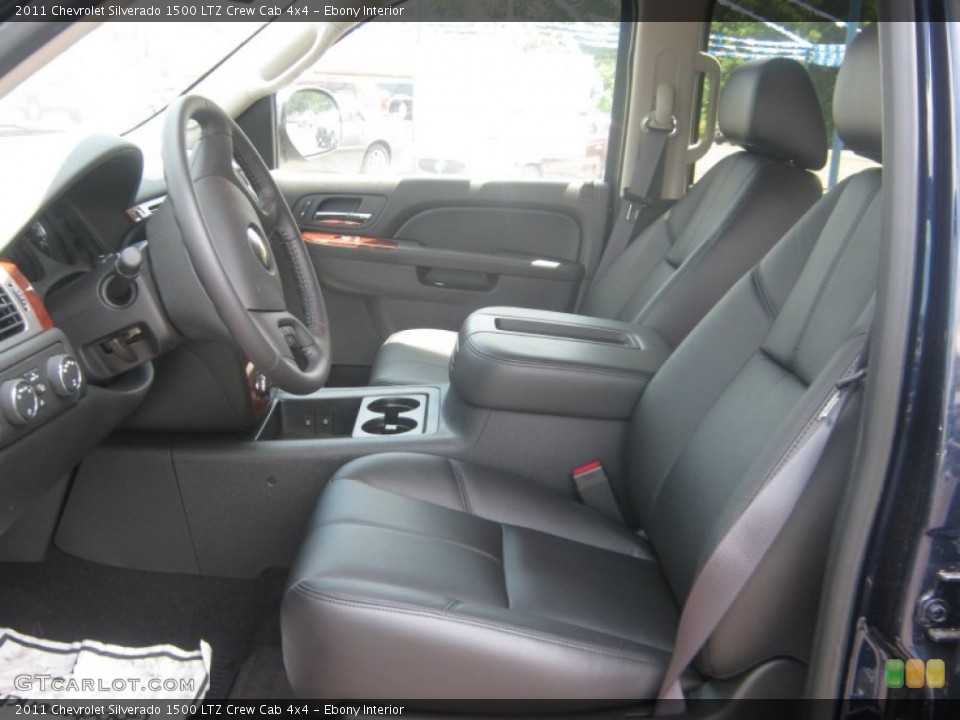 Ebony Interior Photo for the 2011 Chevrolet Silverado 1500 LTZ Crew Cab 4x4 #72076306