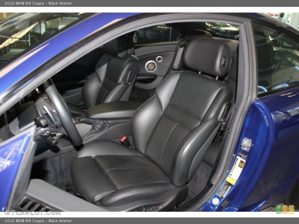 Black Interior Front Seat for the 2010 BMW M6 Coupe #72077671