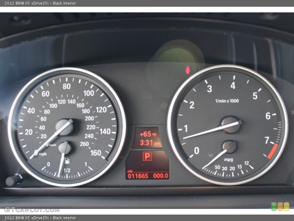 Black Interior Gauges for the 2012 BMW X5 xDrive35i #72078465