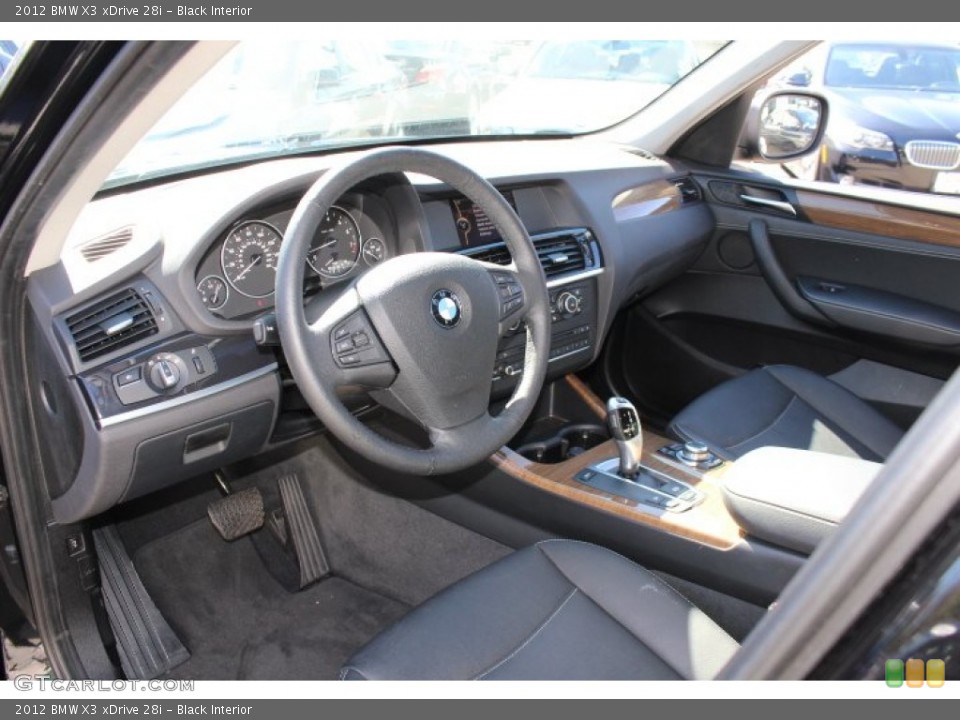 Black 2012 BMW X3 Interiors