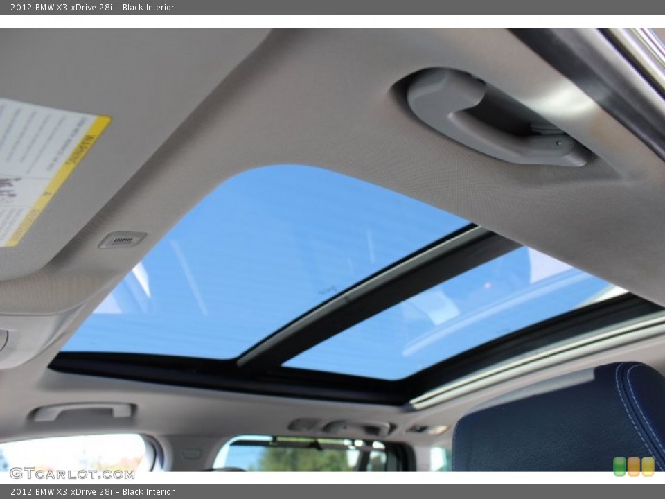 Black Interior Sunroof for the 2012 BMW X3 xDrive 28i #72079237