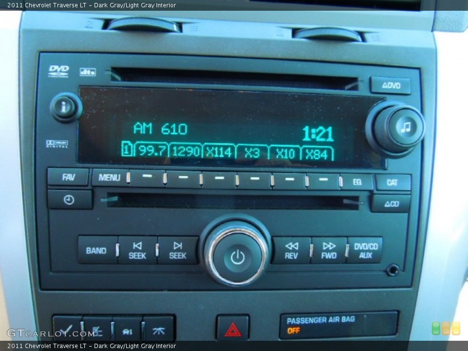 Dark Gray/Light Gray Interior Audio System for the 2011 Chevrolet Traverse LT #72082441
