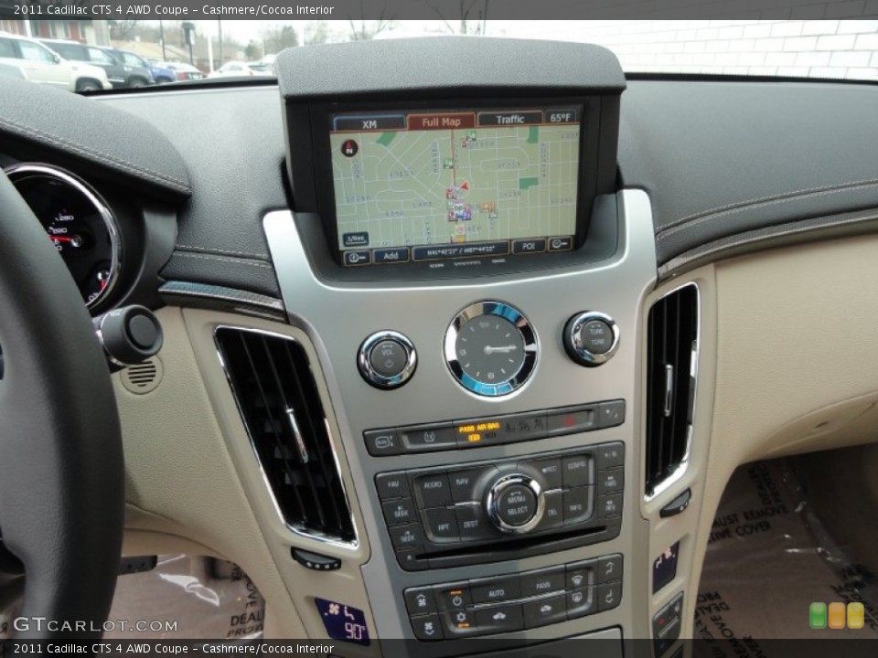 Cashmere/Cocoa Interior Controls for the 2011 Cadillac CTS 4 AWD Coupe #72083110