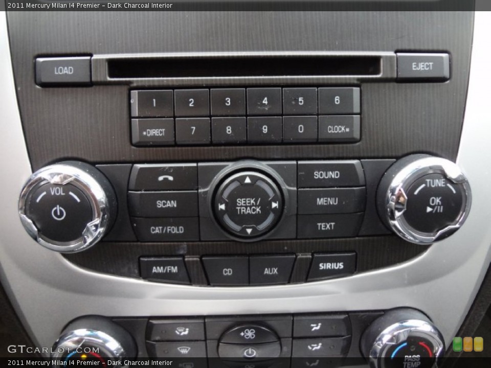 Dark Charcoal Interior Controls for the 2011 Mercury Milan I4 Premier #72088033