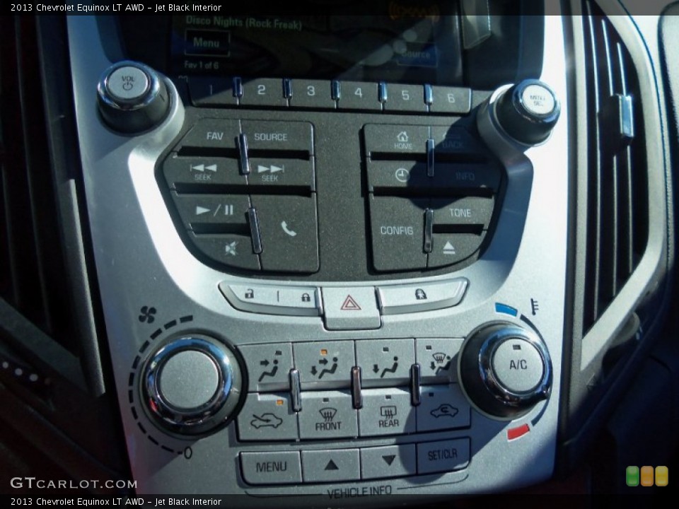 Jet Black Interior Controls for the 2013 Chevrolet Equinox LT AWD #72090703