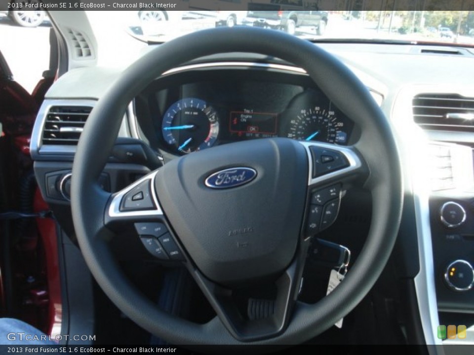 Charcoal Black Interior Steering Wheel for the 2013 Ford Fusion SE 1.6 EcoBoost #72091493