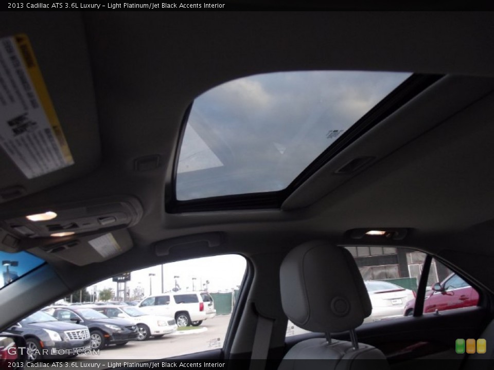 Light Platinum/Jet Black Accents Interior Sunroof for the 2013 Cadillac ATS 3.6L Luxury #72092596