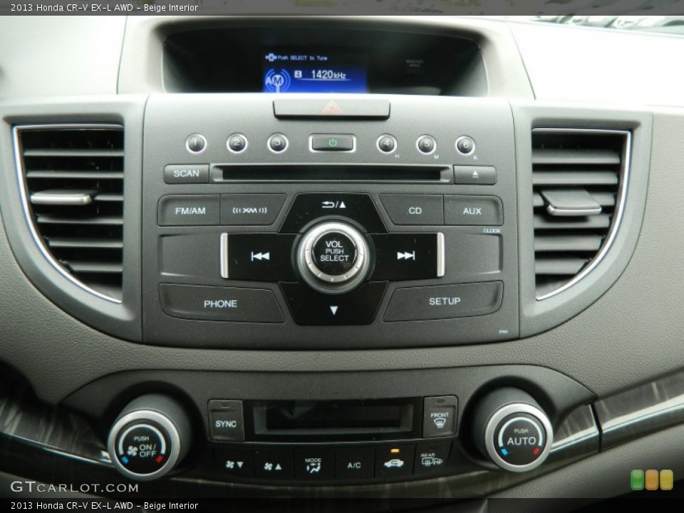 Beige Interior Controls for the 2013 Honda CR-V EX-L AWD #72093558