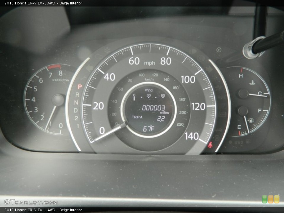 Beige Interior Gauges for the 2013 Honda CR-V EX-L AWD #72093673