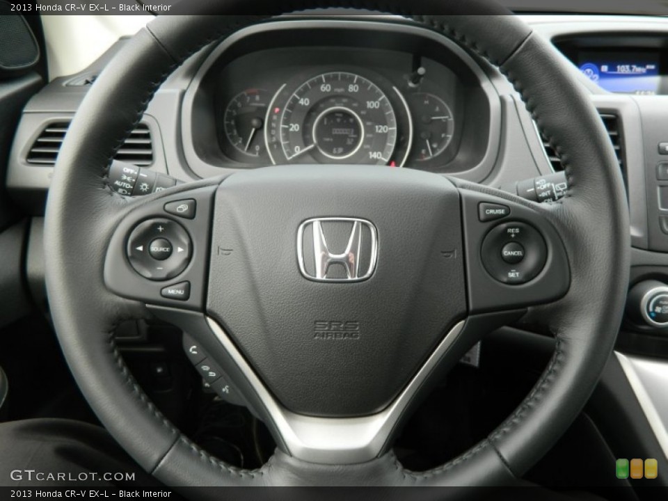 Black Interior Steering Wheel for the 2013 Honda CR-V EX-L #72095911