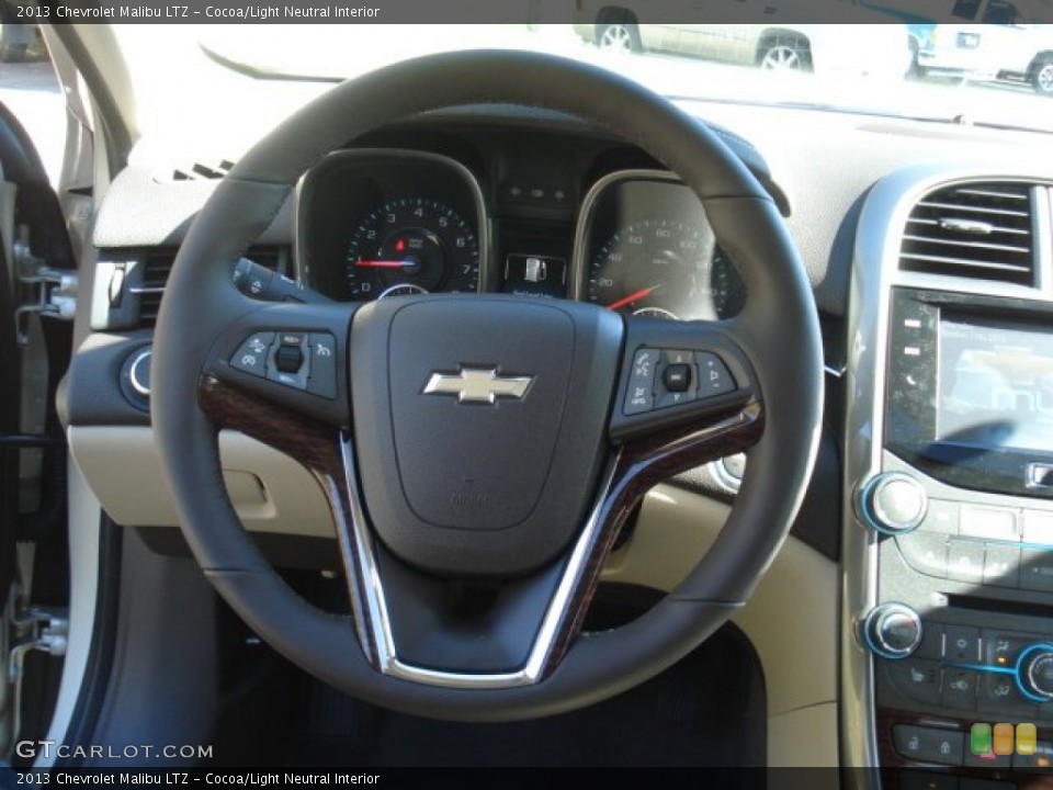 Cocoa/Light Neutral Interior Steering Wheel for the 2013 Chevrolet Malibu LTZ #72097441