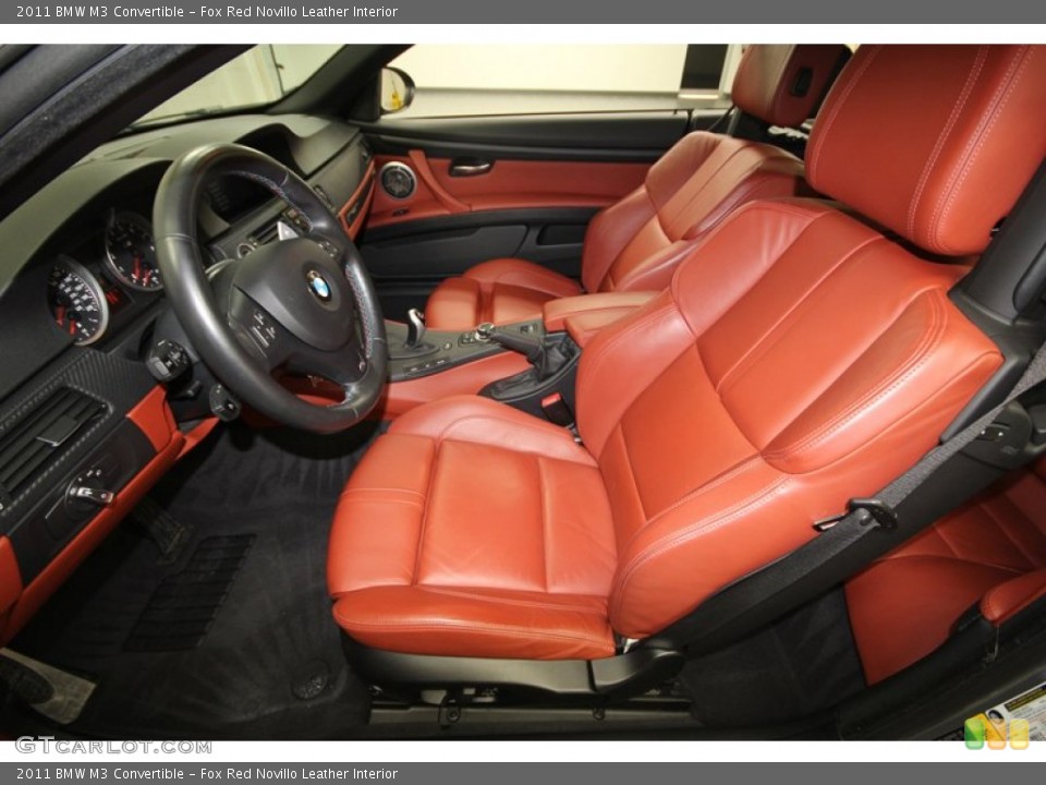 Fox Red Novillo Leather Interior Front Seat for the 2011 BMW M3 Convertible #72098014