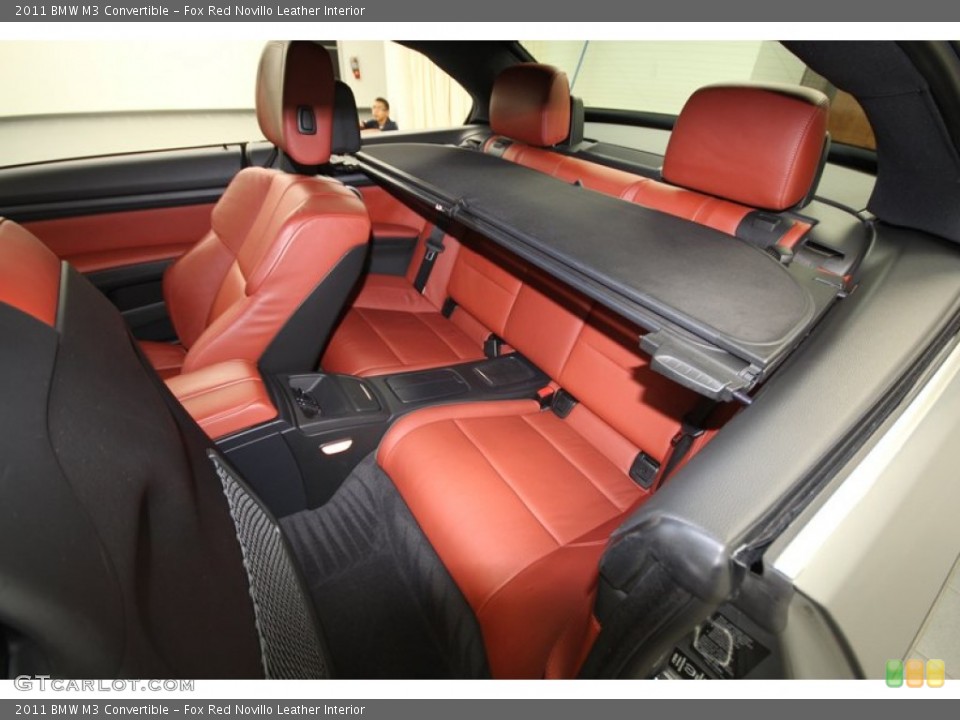 Fox Red Novillo Leather Interior Rear Seat for the 2011 BMW M3 Convertible #72098188