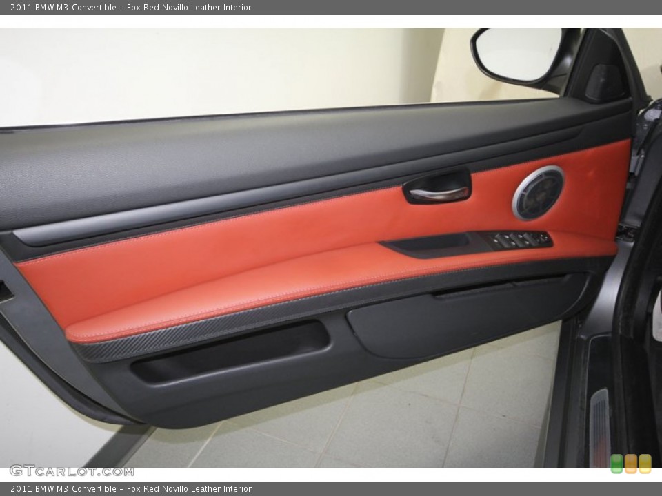 Fox Red Novillo Leather Interior Door Panel for the 2011 BMW M3 Convertible #72098200