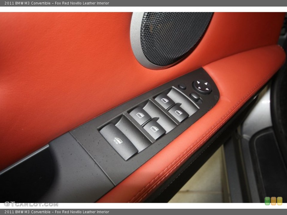 Fox Red Novillo Leather Interior Controls for the 2011 BMW M3 Convertible #72098215