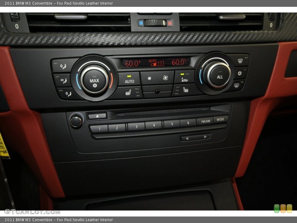 Fox Red Novillo Leather Interior Controls for the 2011 BMW M3 Convertible #72098269