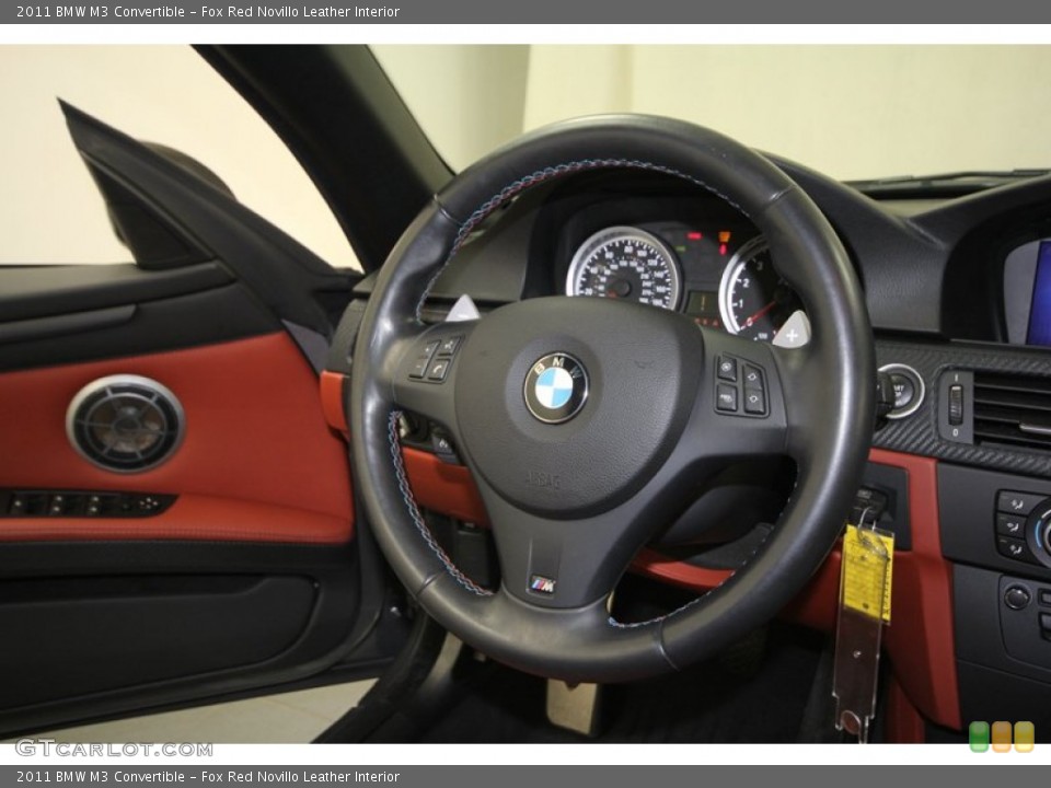 Fox Red Novillo Leather Interior Steering Wheel for the 2011 BMW M3 Convertible #72098380