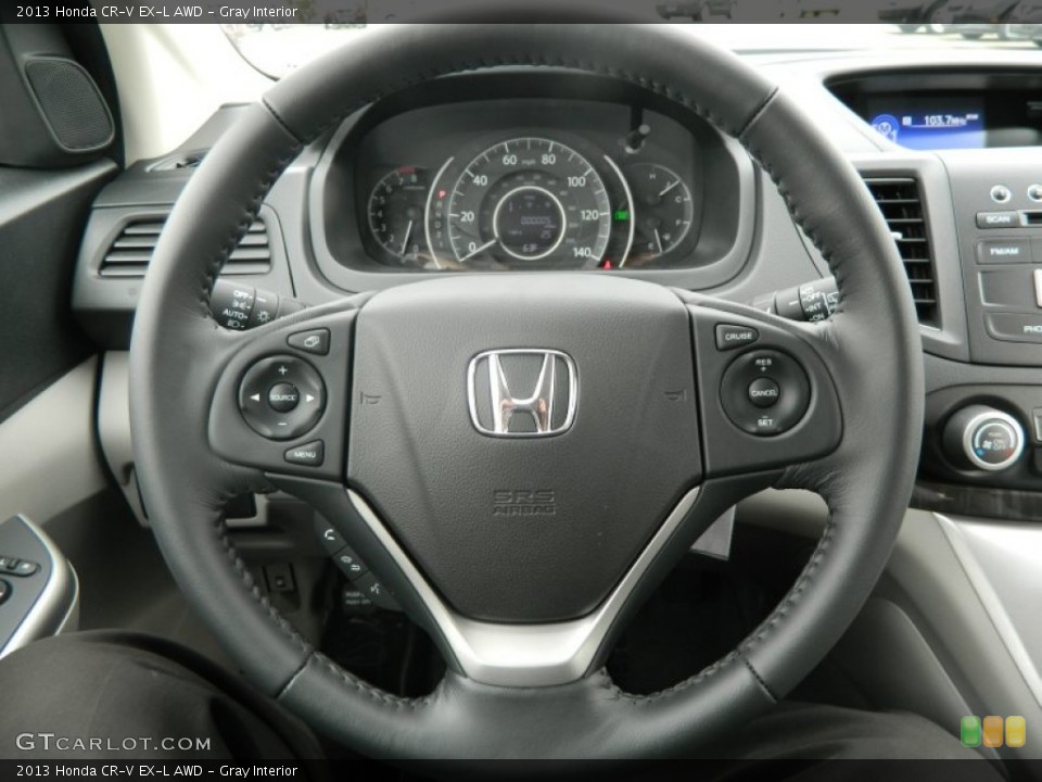 Gray Interior Steering Wheel for the 2013 Honda CR-V EX-L AWD #72098404