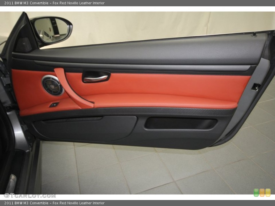 Fox Red Novillo Leather Interior Door Panel for the 2011 BMW M3 Convertible #72098449