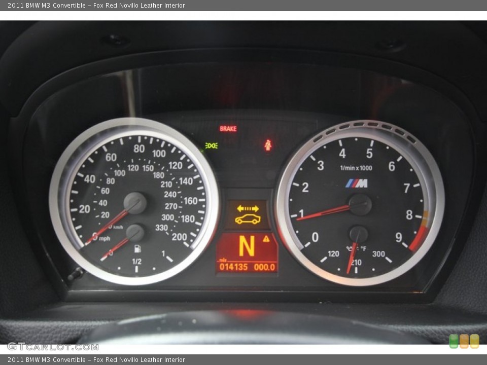 Fox Red Novillo Leather Interior Gauges for the 2011 BMW M3 Convertible #72098517