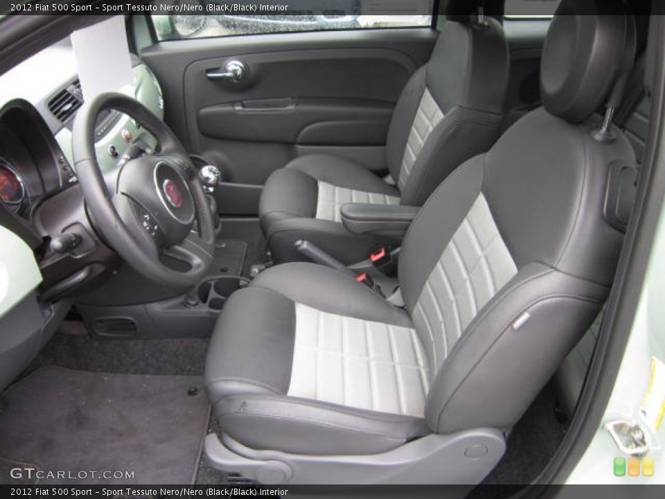 Sport Tessuto Nero/Nero (Black/Black) Interior Front Seat for the 2012 Fiat 500 Sport #72103839